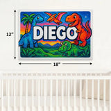 Diego Name Art - Dinosaur Adventure personalized wall print for kids