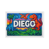 Diego Name Art - Dinosaur Adventure personalized wall print for kids