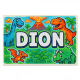 Dion Name Art - Dinosaur Adventure personalized wall print for kids