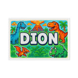 Dion Name Art - Dinosaur Adventure personalized wall print for kids