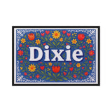 Dixie Name Art - Floral Farmhouse personalized wall print for kids