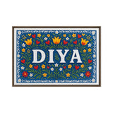 Diya Name Art - Floral Farmhouse personalized wall print for kids
