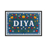 Diya Name Art - Floral Farmhouse personalized wall print for kids