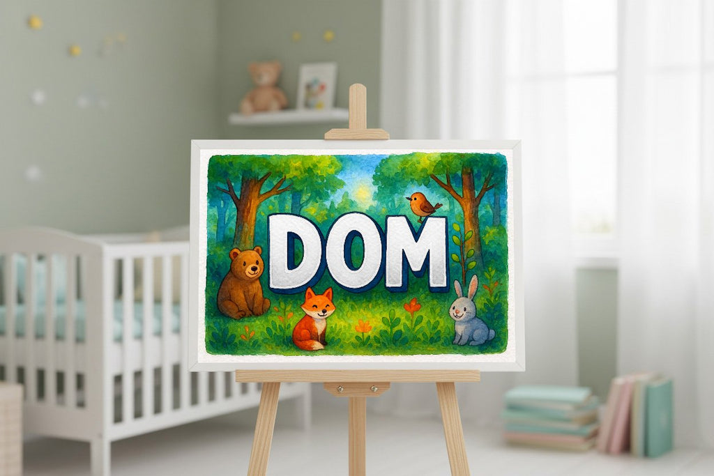 Personalized name art for Dom