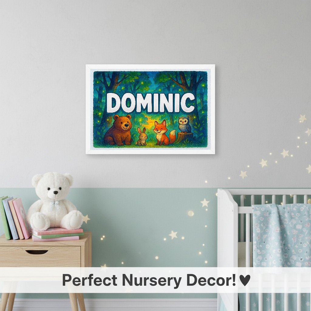 Personalized name art for Dominic