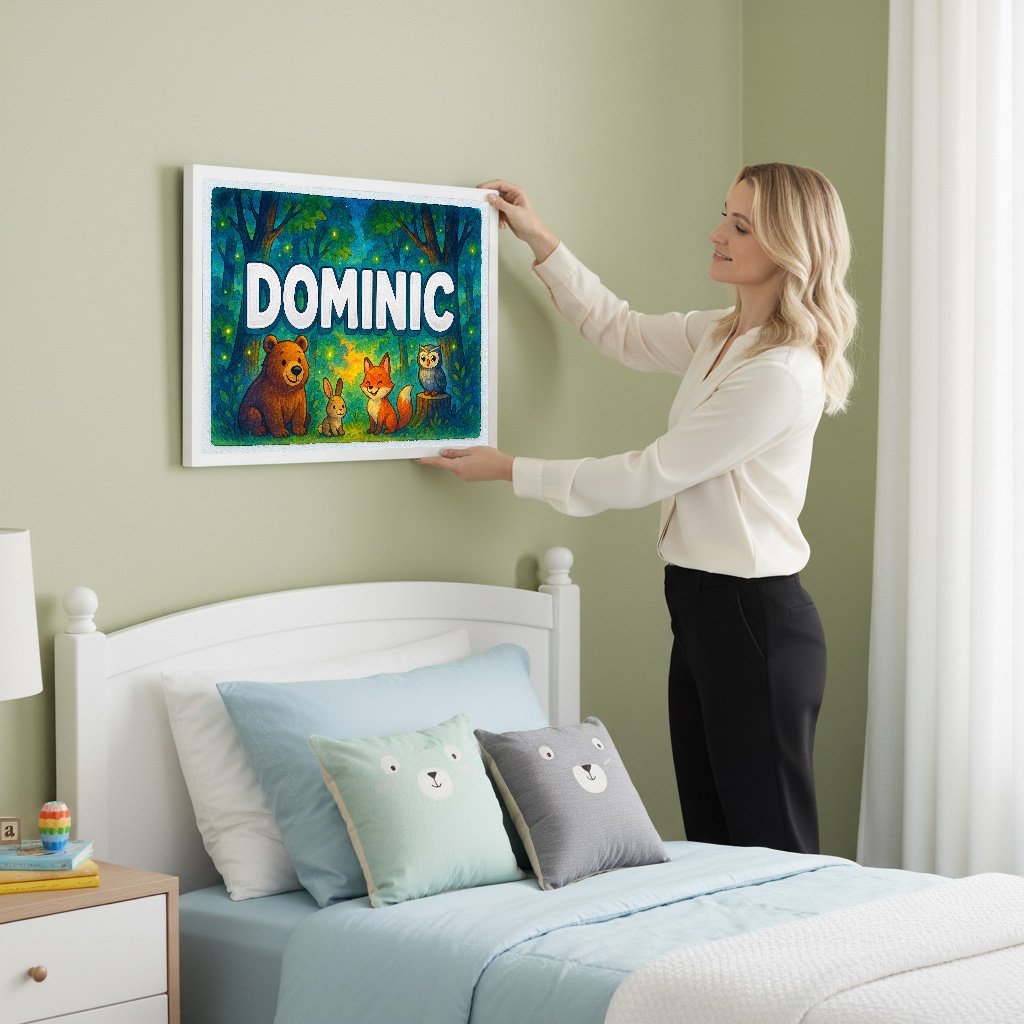 Personalized name art for Dominic