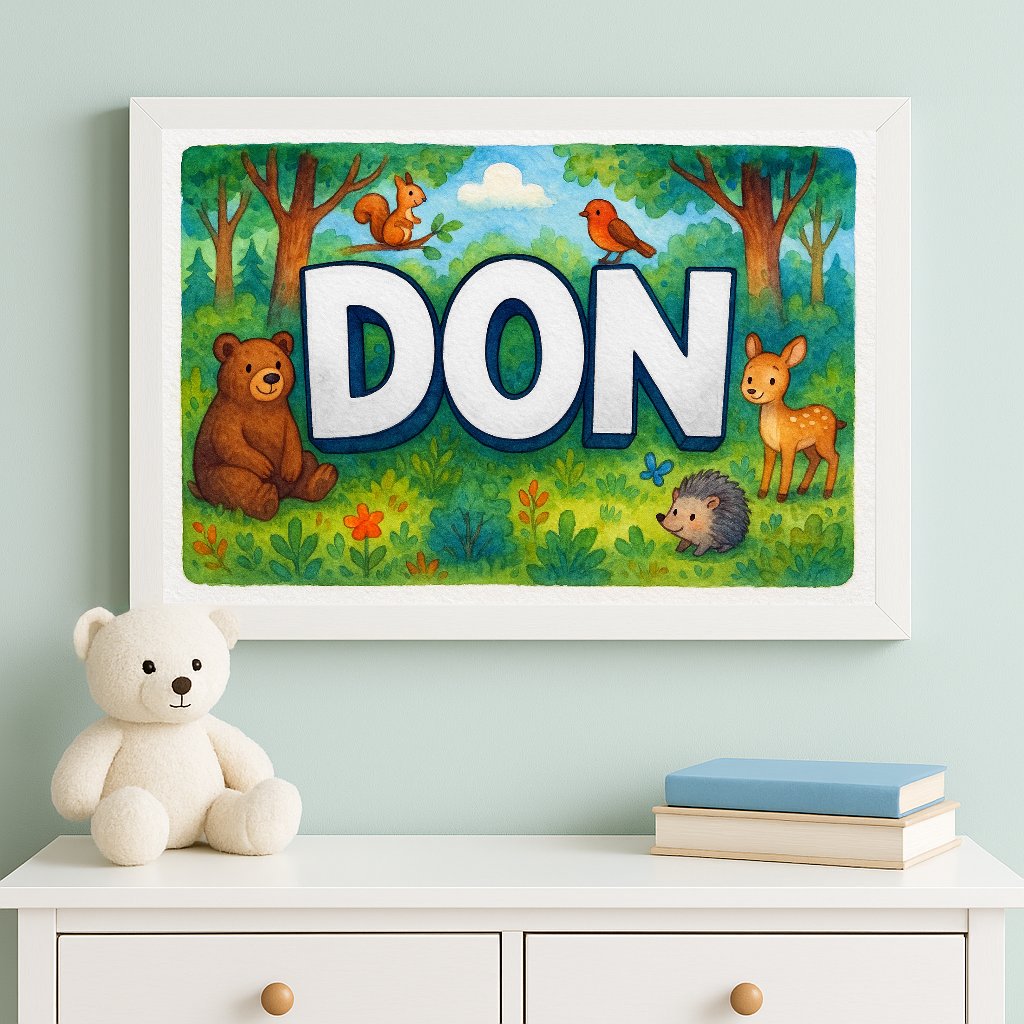 Personalized name art for Don