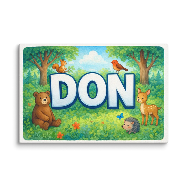 Don Name Art - Forest Friends Personalized Wall Art