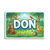 Don Name Art - Forest Friends personalized wall print for kids