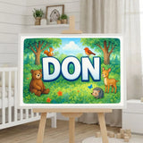 Don Name Art - Forest Friends personalized wall print for kids