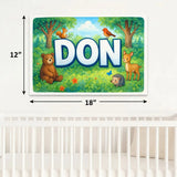 Don Name Art - Forest Friends personalized wall print for kids