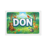 Don Name Art - Forest Friends personalized wall print for kids