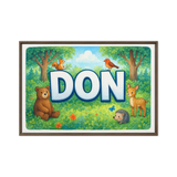 Don Name Art - Forest Friends personalized wall print for kids