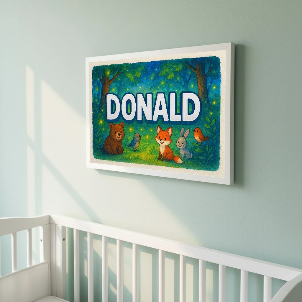 Personalized name art for Donald