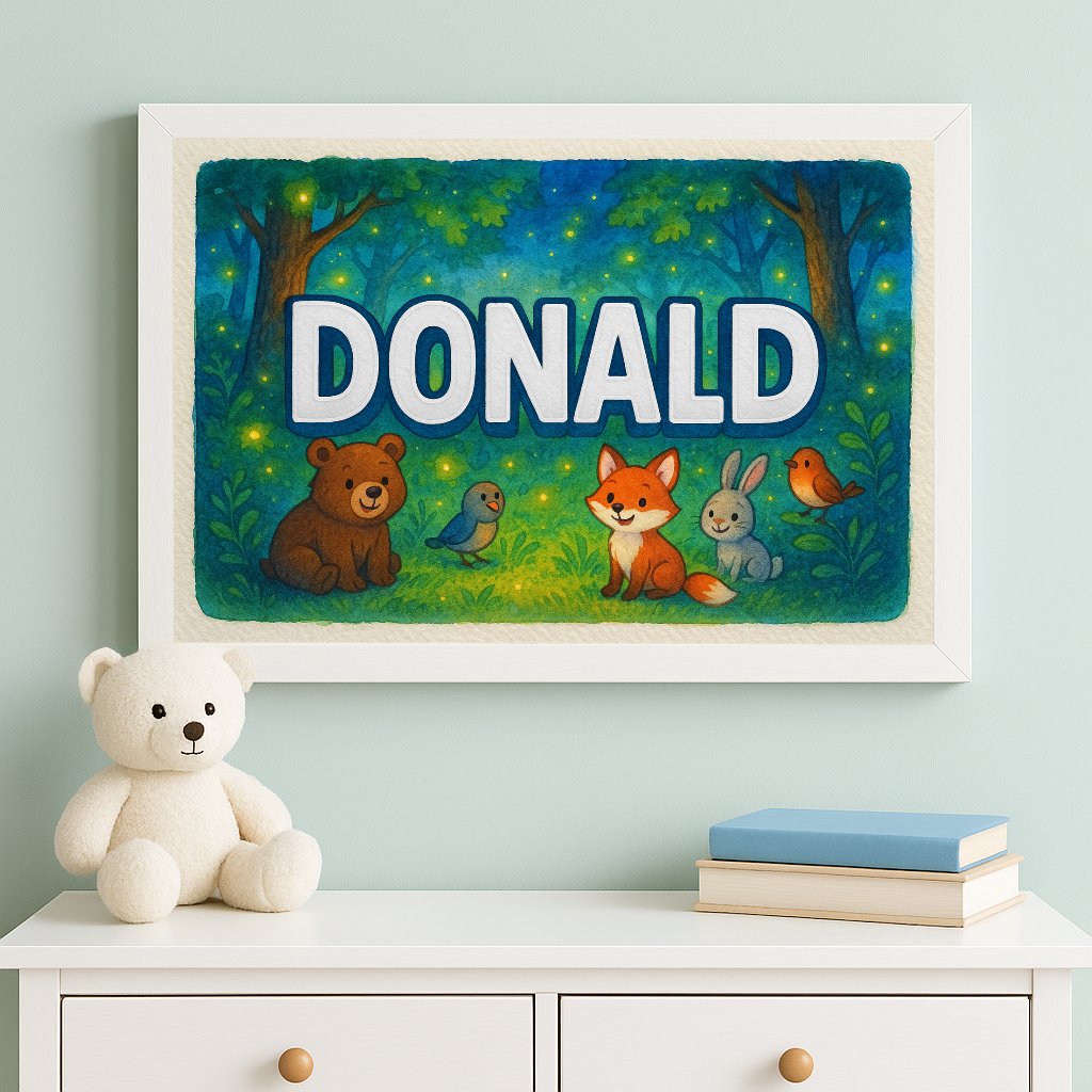 Personalized name art for Donald