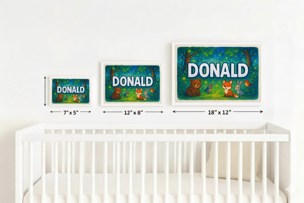 Personalized name art for Donald