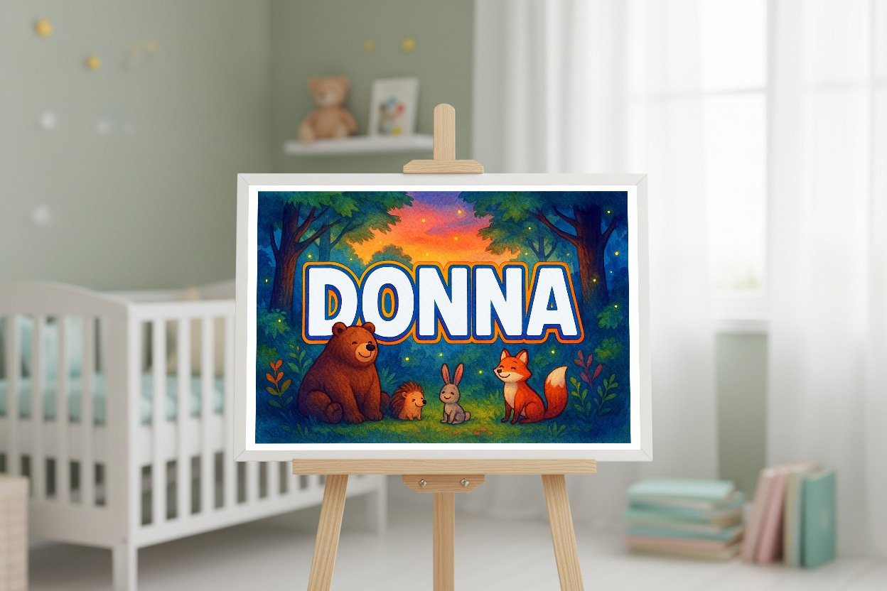 Personalized name art for Donna
