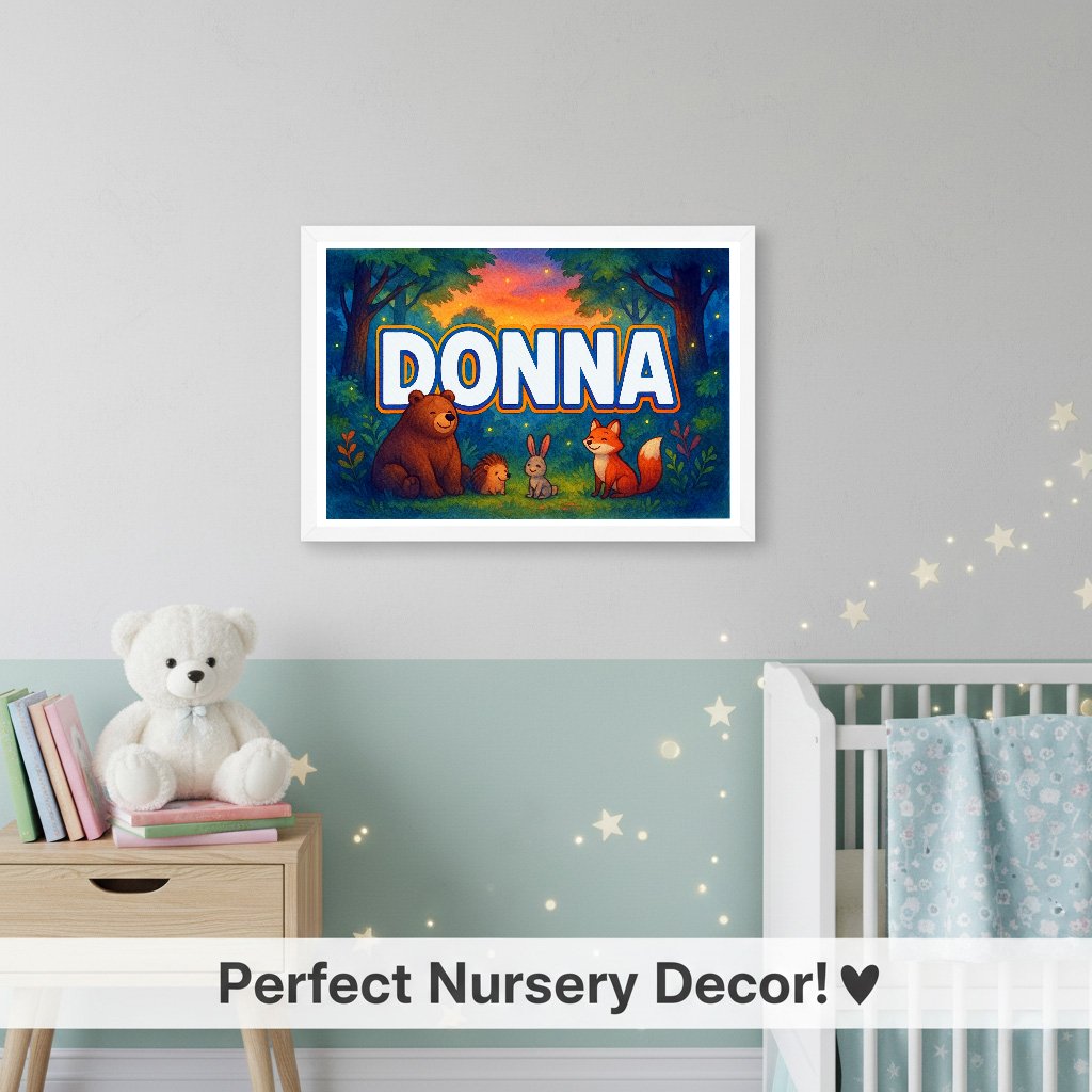 Personalized name art for Donna