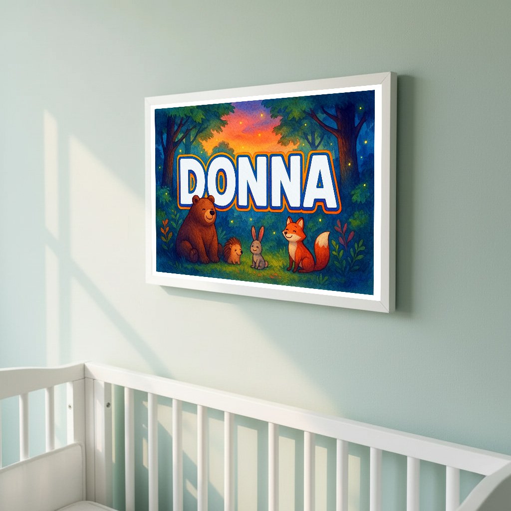 Personalized name art for Donna