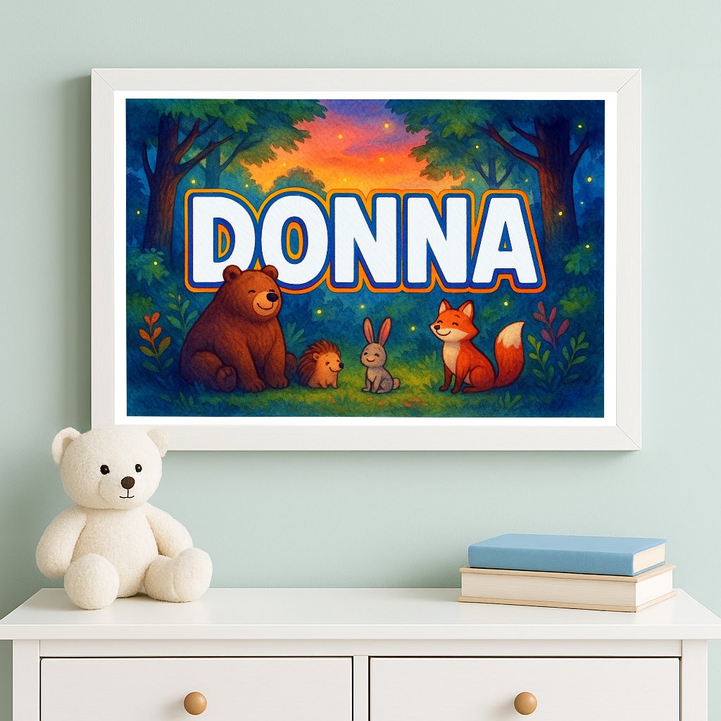 Personalized name art for Donna