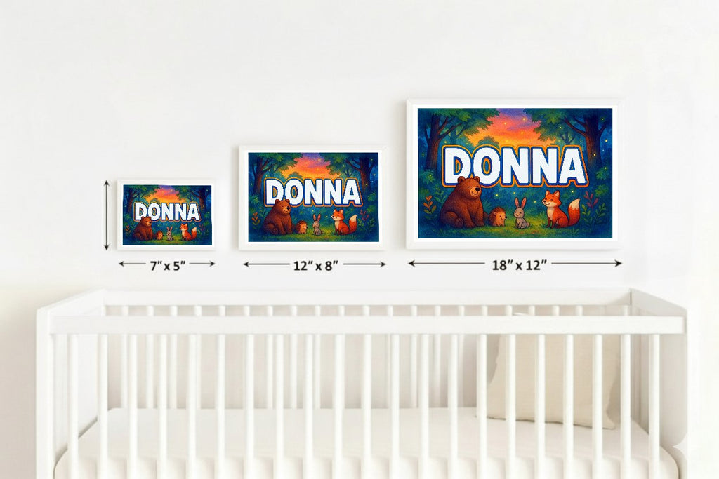 Personalized name art for Donna