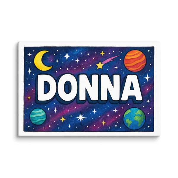 Donna Name Art - Space Explorers Personalized Wall Art
