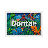 Dontae Name Art - Dinosaur Adventure personalized wall print for kids