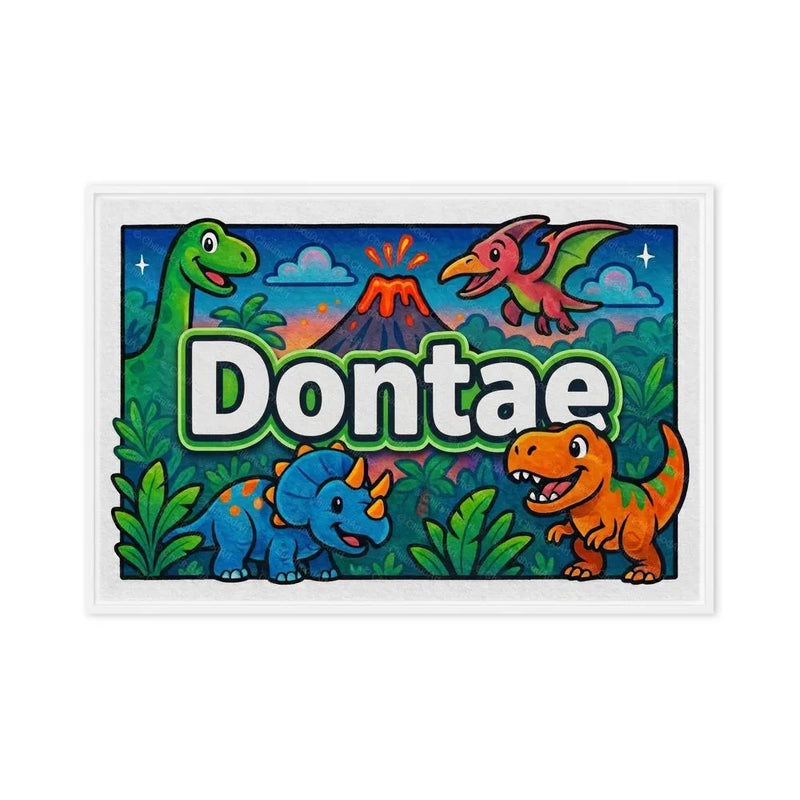 Dontae Name Art - Dinosaur Adventure personalized wall print for kids