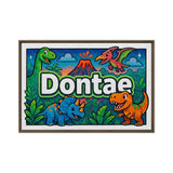 Dontae Name Art - Dinosaur Adventure personalized wall print for kids