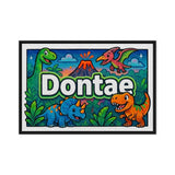 Dontae Name Art - Dinosaur Adventure personalized wall print for kids