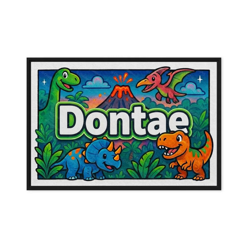 Dontae Name Art - Dinosaur Adventure personalized wall print for kids