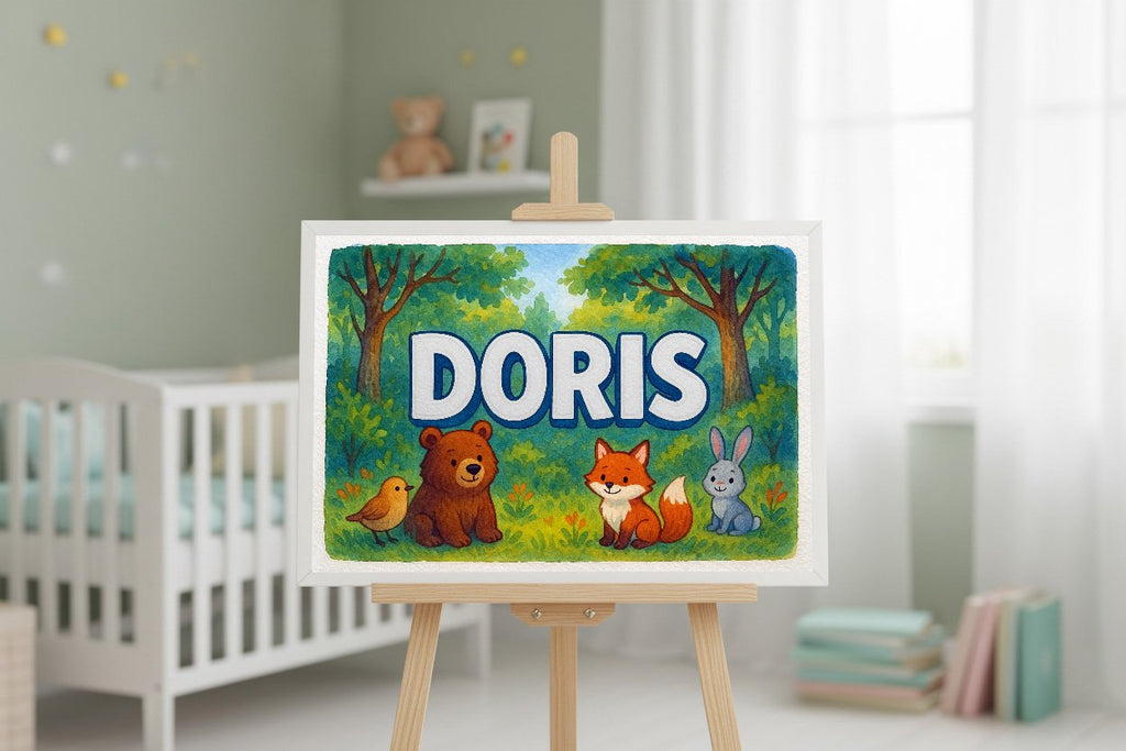 Personalized name art for Doris