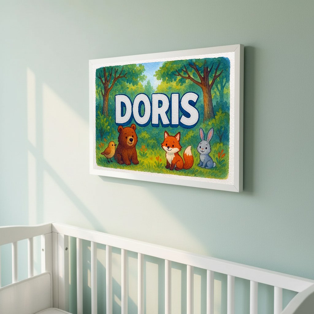 Personalized name art for Doris