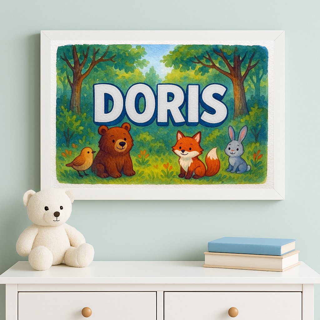 Personalized name art for Doris