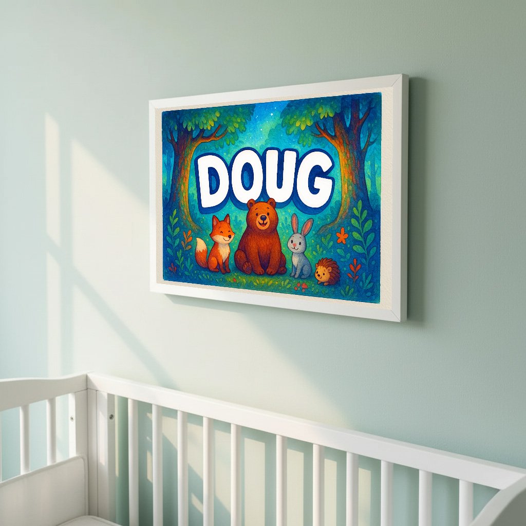 Personalized name art for Doug