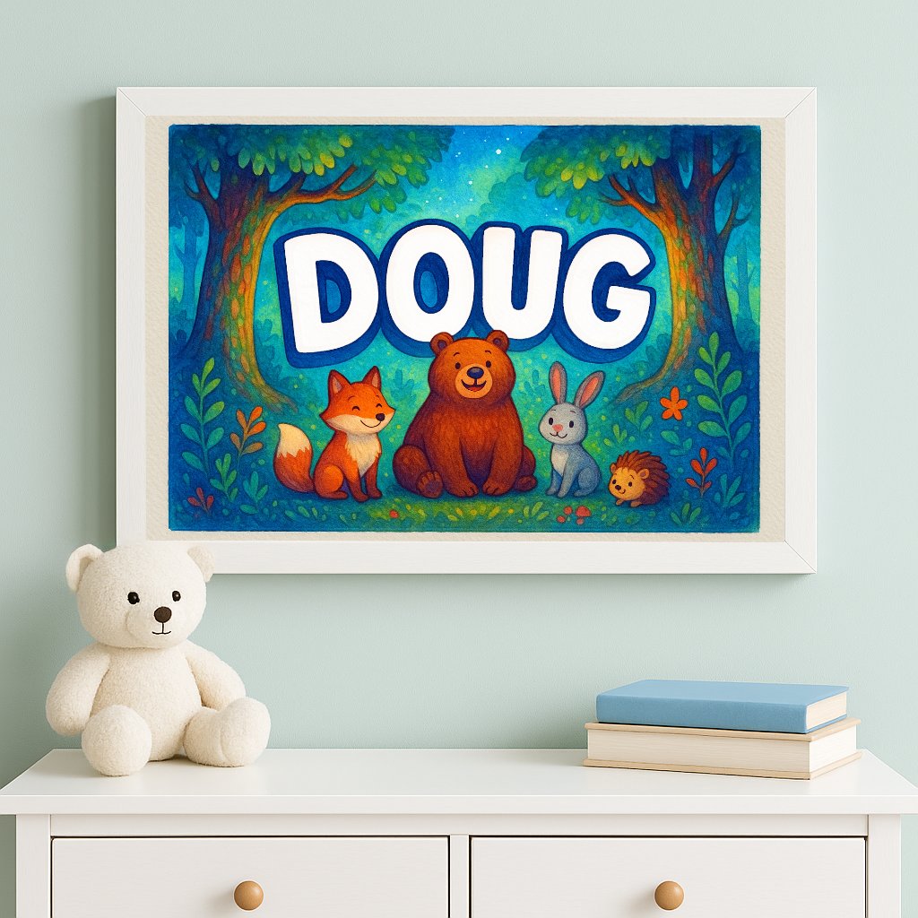 Personalized name art for Doug