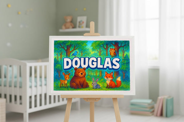 Douglas’ Personalized Forest Friends Art