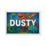 Dusty Name Art - Dinosaur Adventure personalized wall print for kids