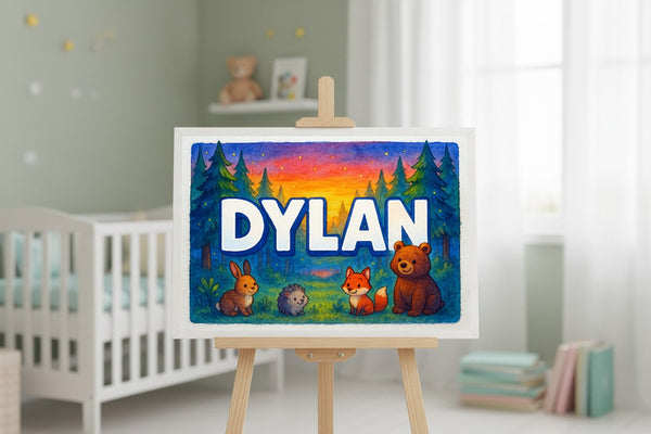Dylan’s Personalized Forest Friends Art