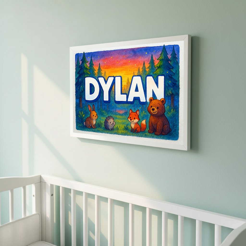 Personalized name art for Dylan