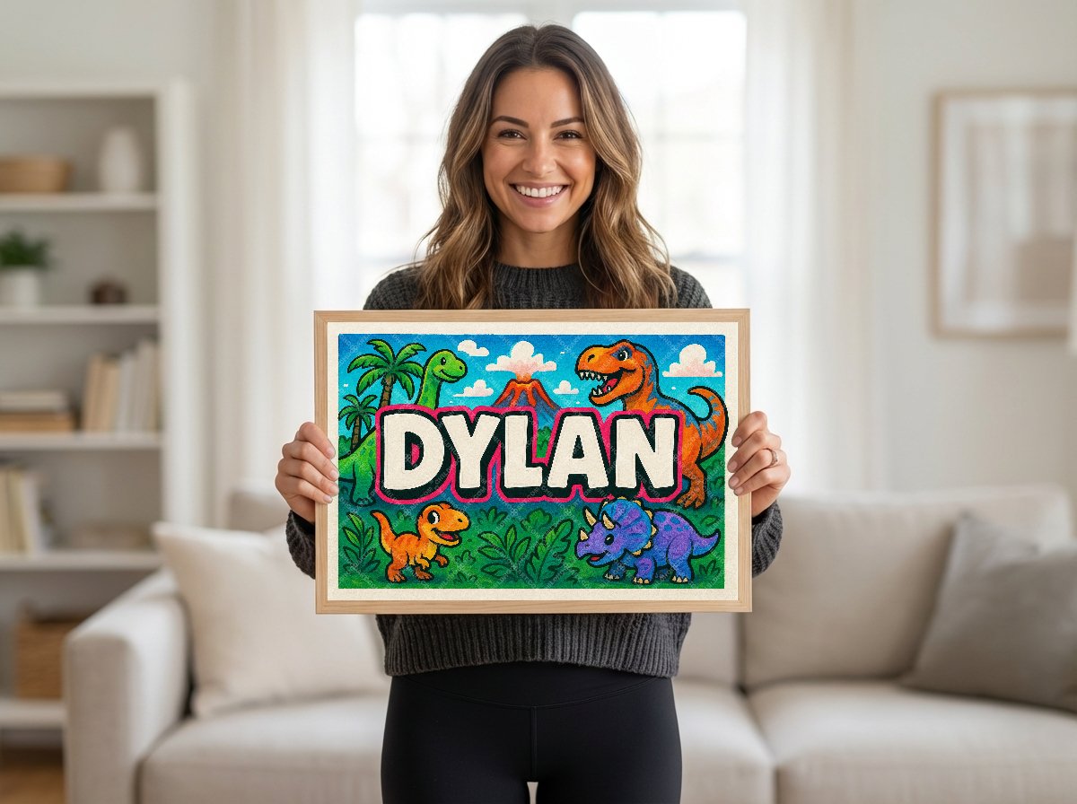 Personalized name art for Dylan