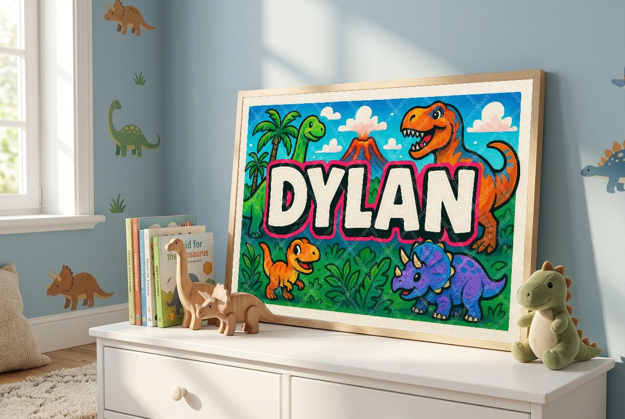 Personalized name art for Dylan