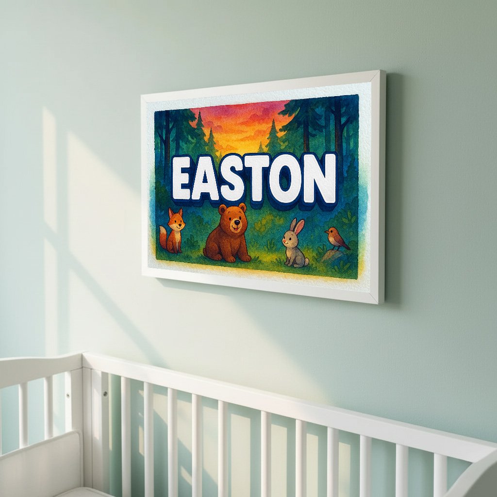 Personalized name art for Easton