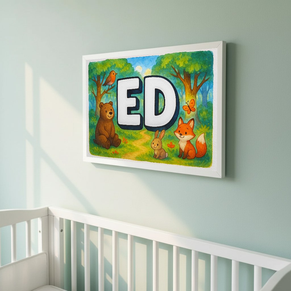 Personalized name art for Ed