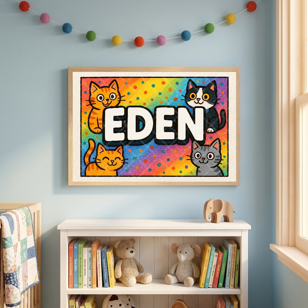 Personalized name art for Eden