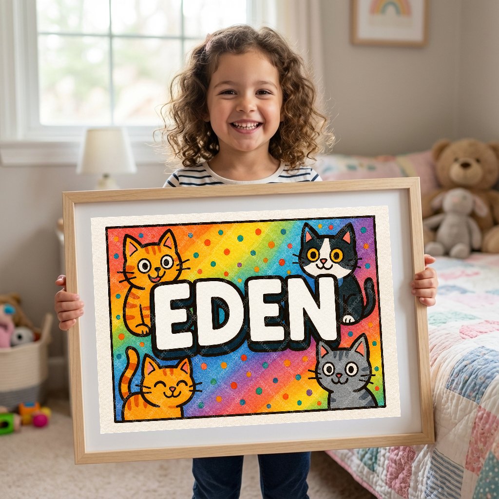 Personalized name art for Eden