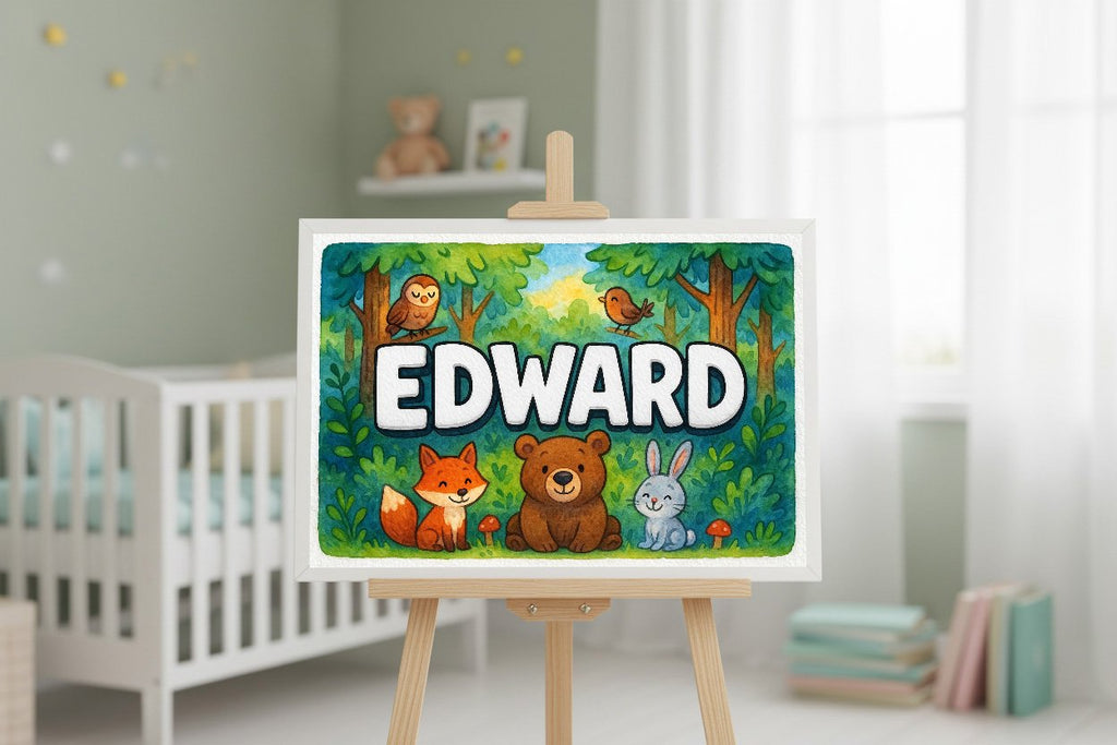 Personalized name art for Edward