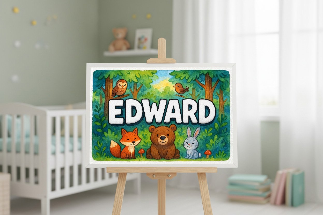 Personalized name art for Edward