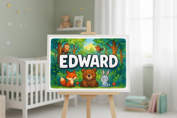 Edward’s Personalized Forest Friends Art