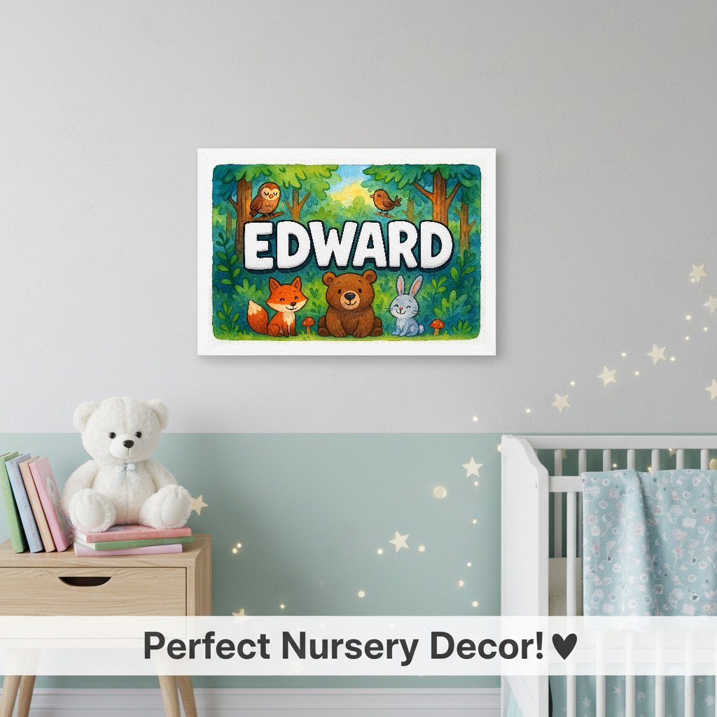 Personalized name art for Edward